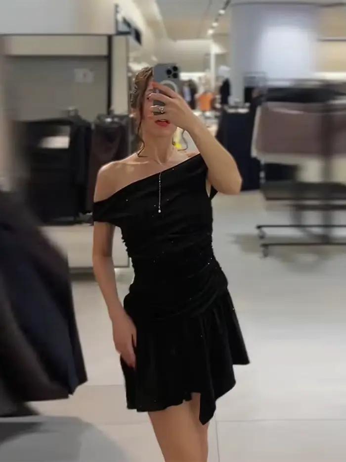Robe de soirée à paillettes pour femmes