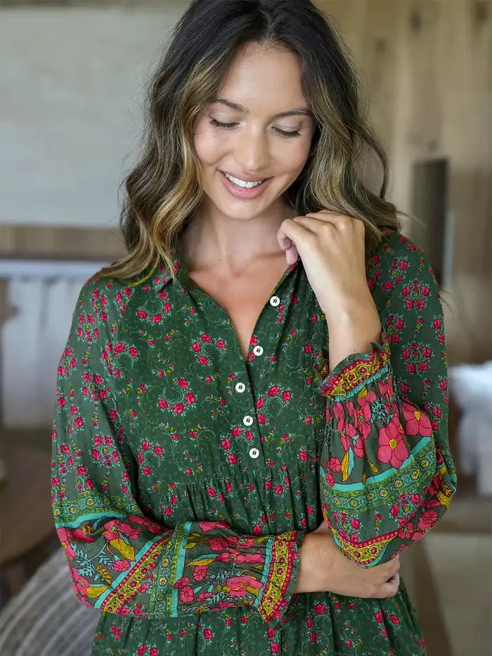 Robe pour femmes grande taille - Avec un imprimé floral vintage
