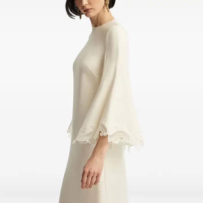 Robes de soirée simples col rond manches 3/4