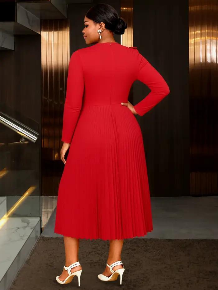 Robe trapèze rouge élégante pour femmes