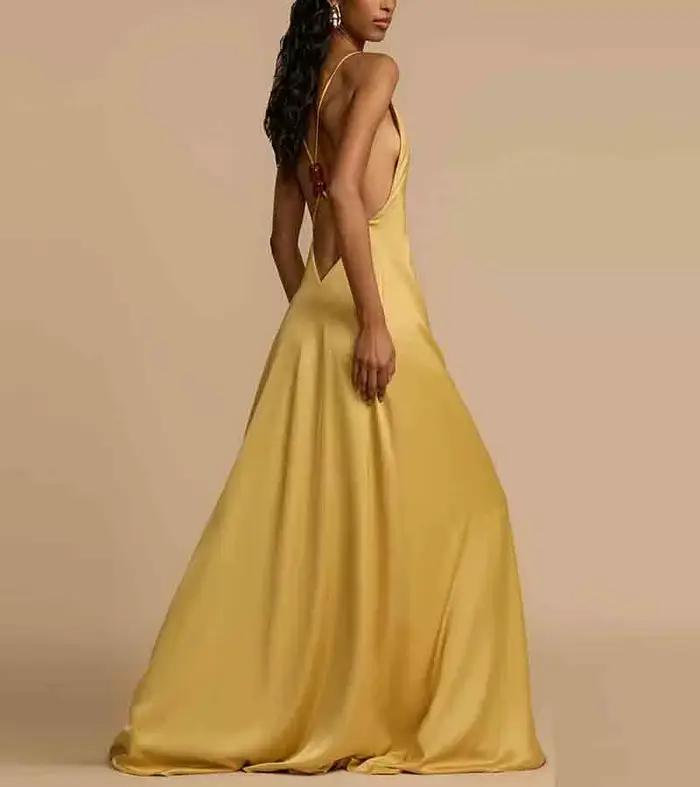 Robe longue élégante sans manches pour femmes