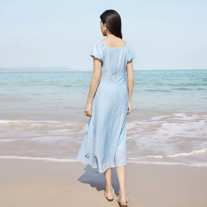 SENTUBILA Robe midi de vacances pour femme