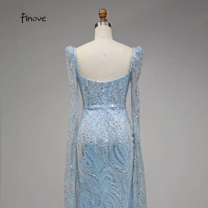Robe de soirée sirène bleue