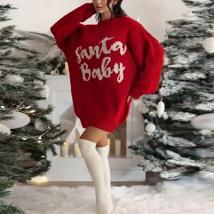 Robe pull de Noël pour femmes élégante et confortable pour les soirées d'automne et d'hiver occasions spéciales
