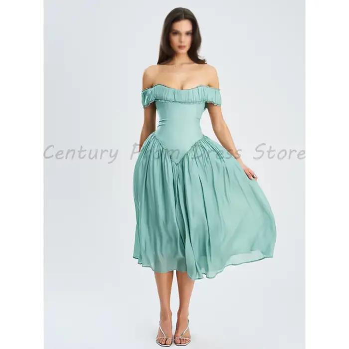 Robe de soirée élégante à épaules dénudées