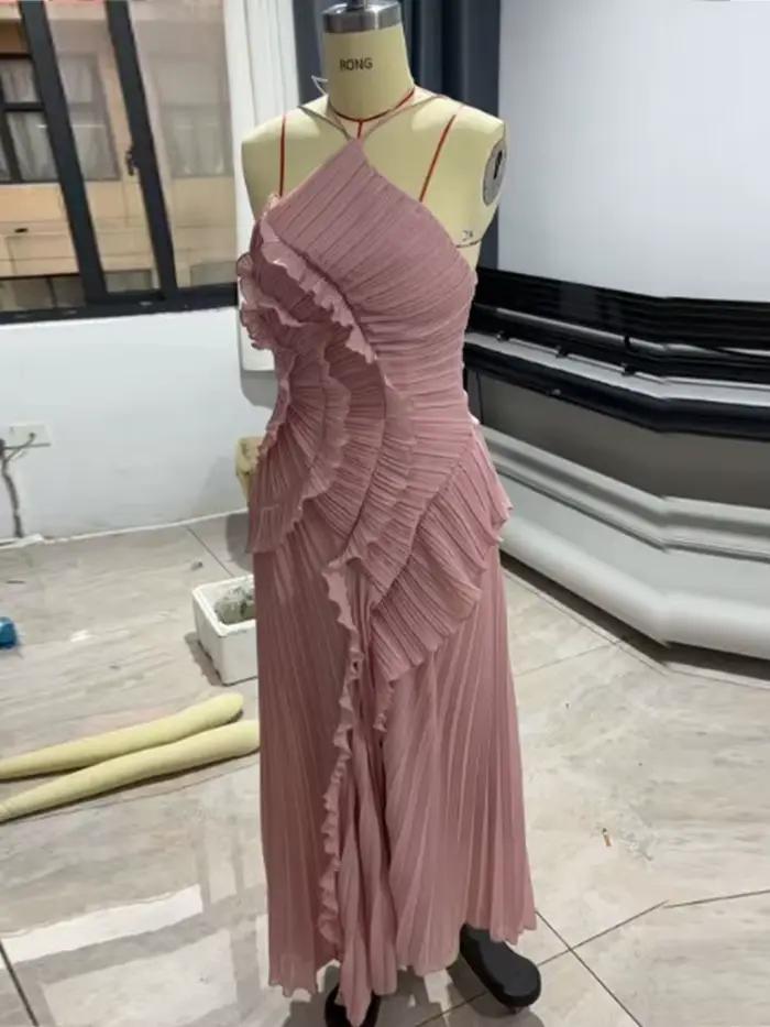 Robe de soirée Style plage avec volants