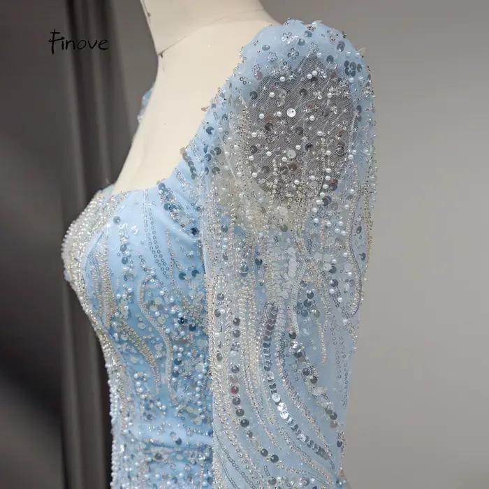 Robe de soirée sirène bleue