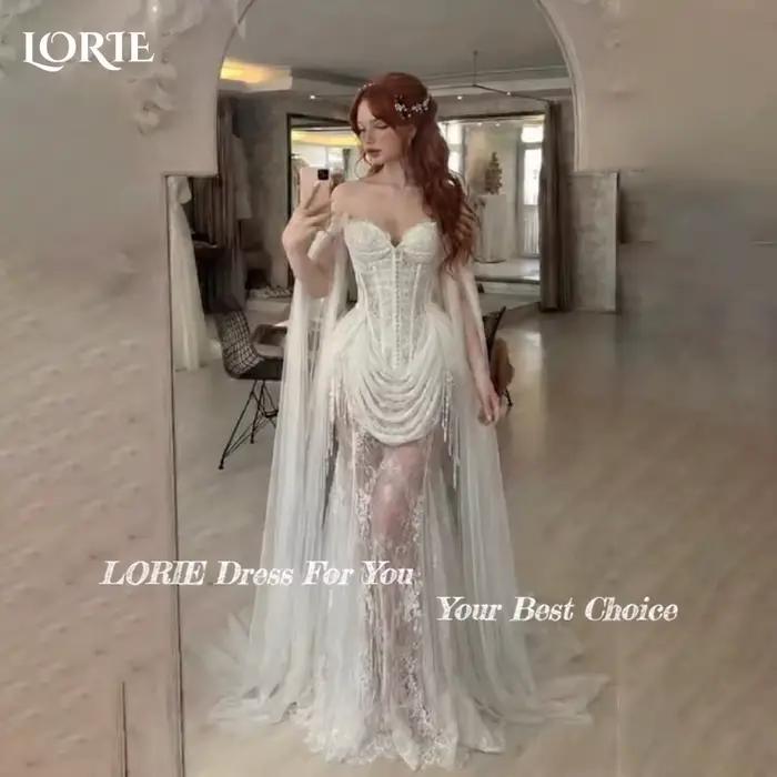 LORIE Robes de mariée vintage en dentelle avec appliques