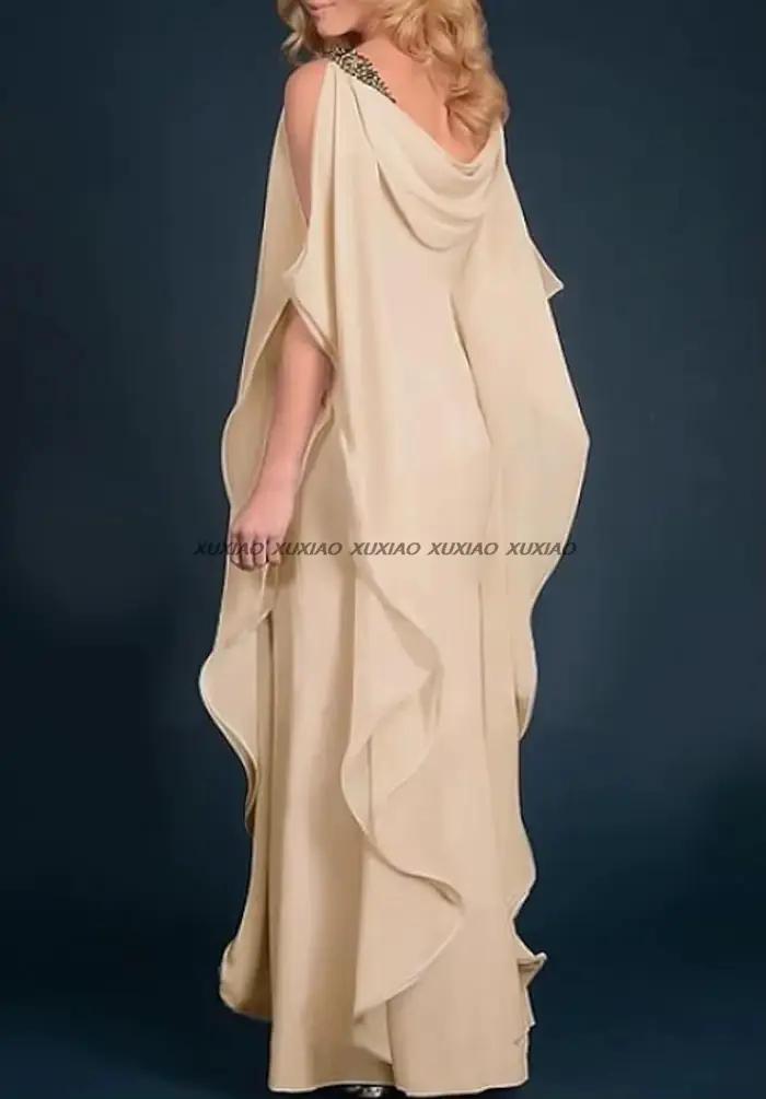 Robes mère de la mariée longues en mousseline de soie pour femmes