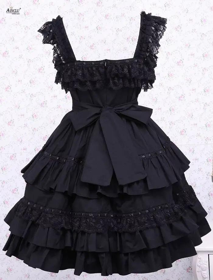 Robe trapèze classique mi-longue noire en élasthanne avec dentelle et ruban pour femmes, idéale pour les occasions spéciales et les événements de gala