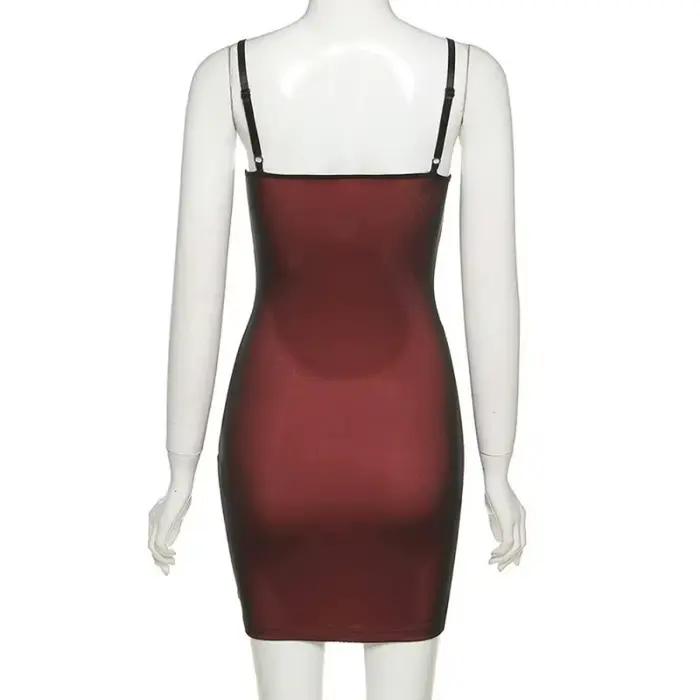 Mini robe en maille rouge vin pour femmes