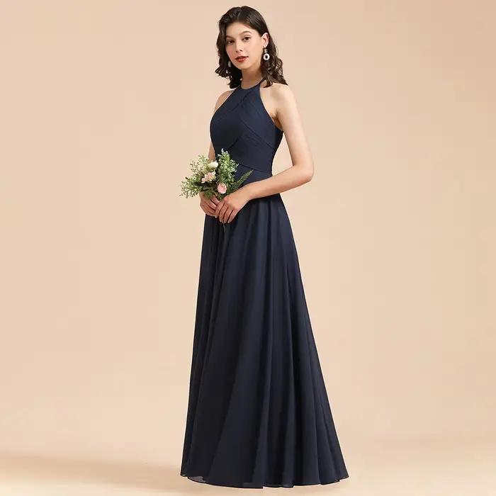 Robes de demoiselle d'honneur personnalisées bleu marine