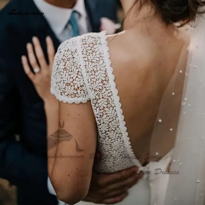Robe de mariée élégante à dos nu pour femmes