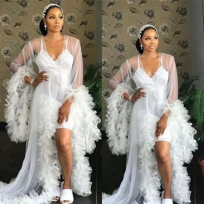 Robe de mariée bord feuille de Lotus