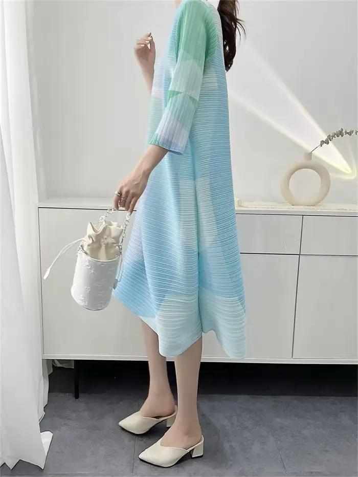 Robe de Soirée Plissée Imprimée Taille Unique Pour Femmes Décontractée Mode Printemps Été Occasions Spéciales