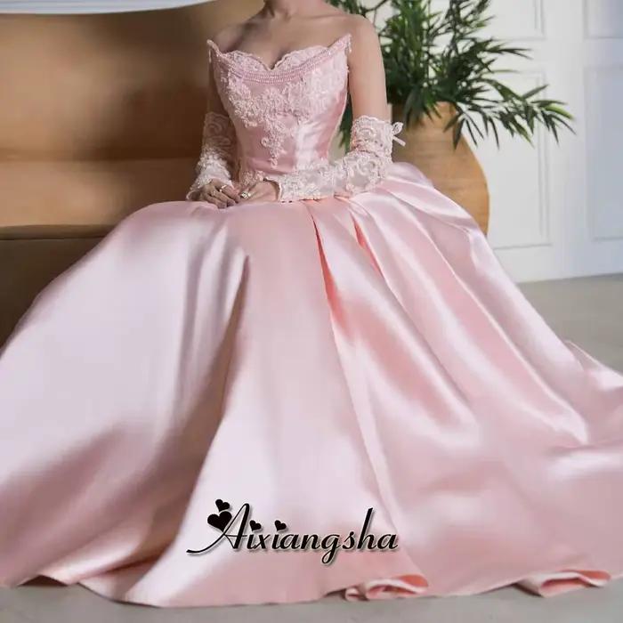 Aixiangsha robes De soirée élégantes avec Appliques perles a-ligne sans manches