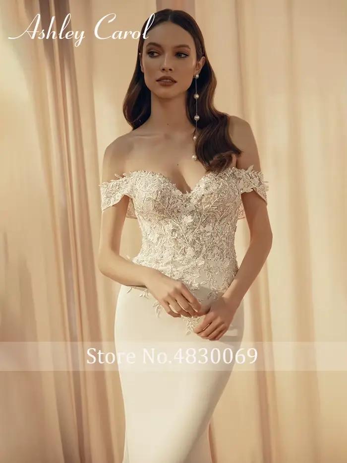 Ashley Carol-Robe de Mariée Sirène Sexy en Satin