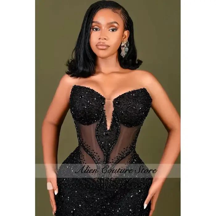 Robe de soirée noire pour femme 2026