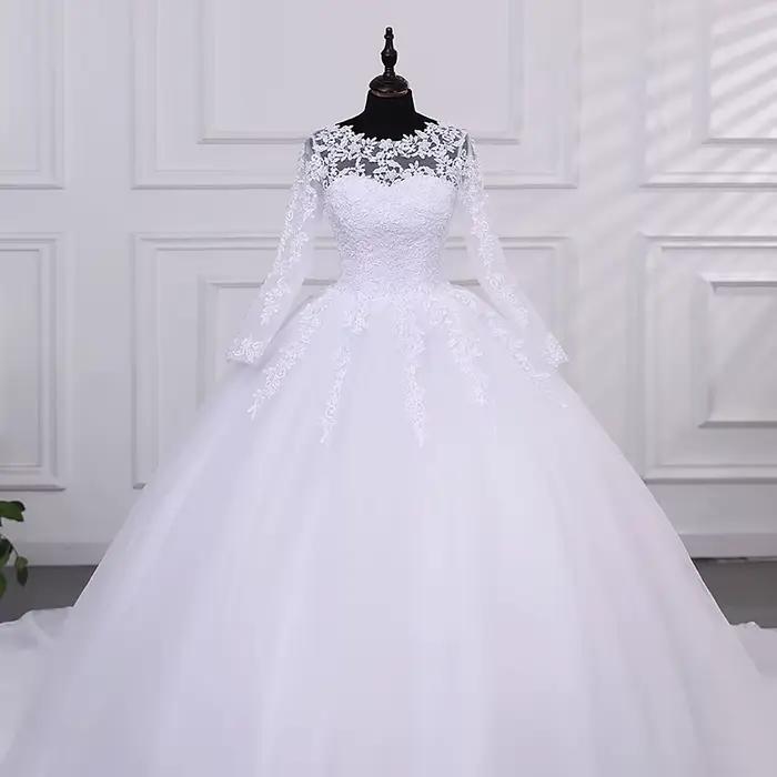 Robes de mariée à manches longues robe