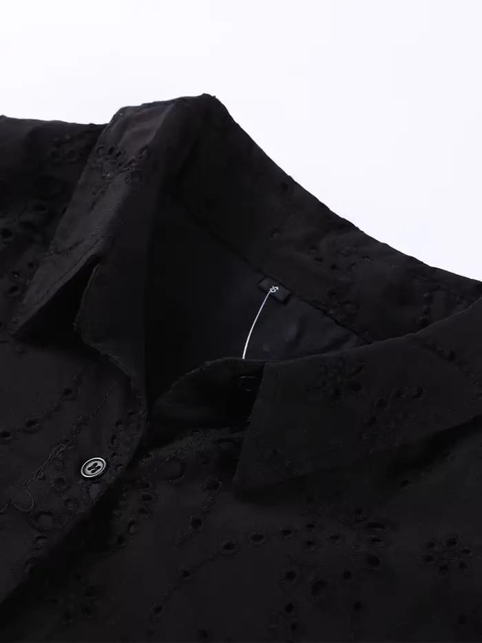 Robe longue élégante noire pour femme avec lacets