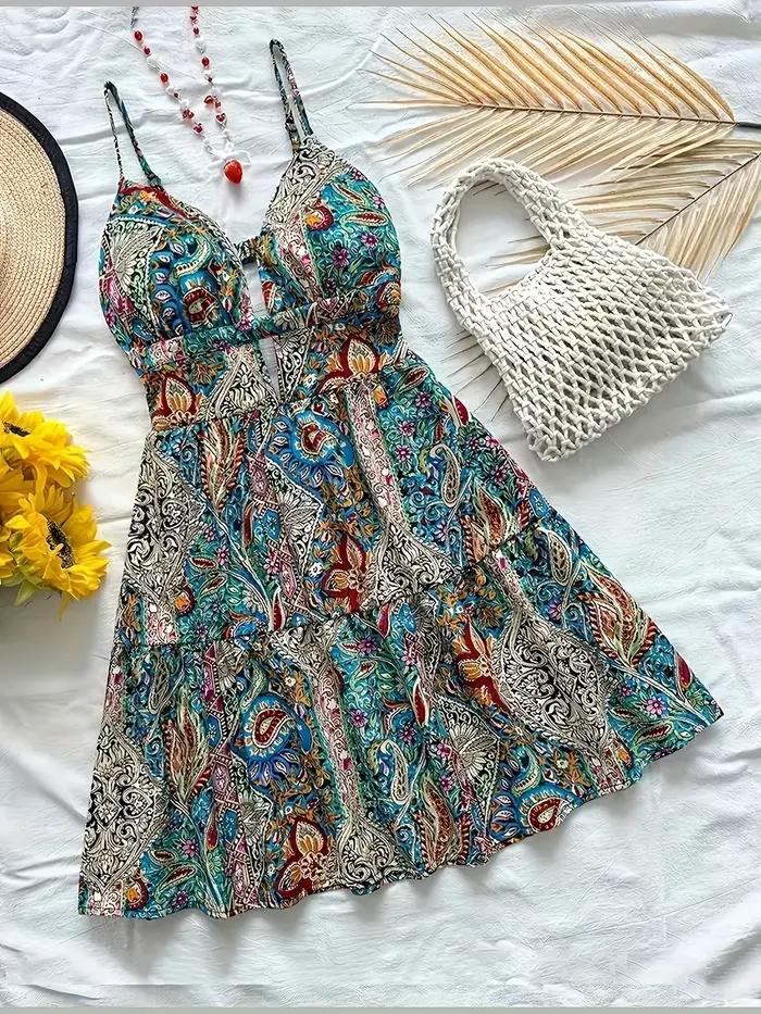 Robes pour femmes Été 2025 Nouveautés Robe de plage sans manches pour les vacances Vêtements