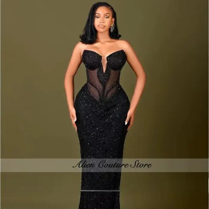 Robe de soirée noire pour femme 2026
