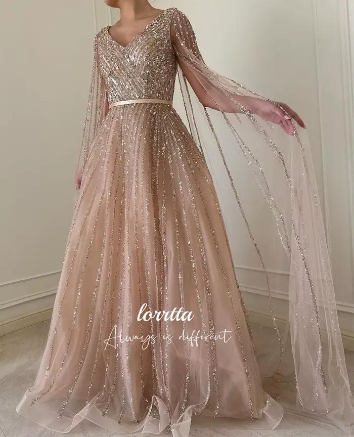 Lorrtta-Robe de soirée en tissu brillant Grace pour femmes