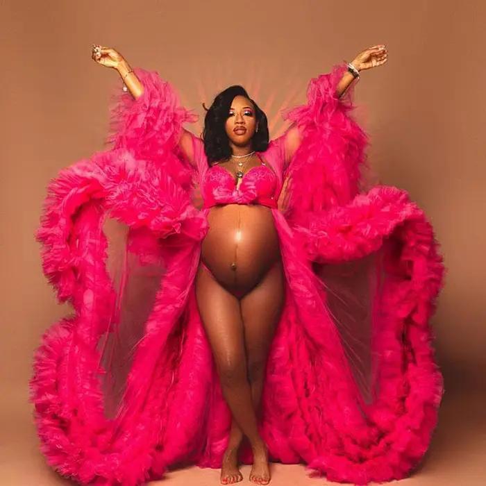Robes longues en tulle moelleux pour femmes