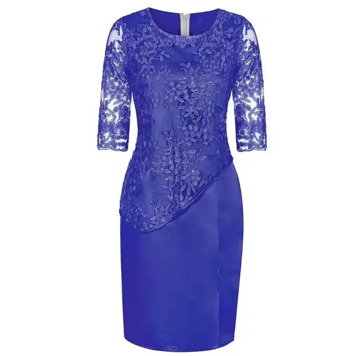 Robe Midi Grande Taille Femme 2026 5XL Élégante Col Rond
