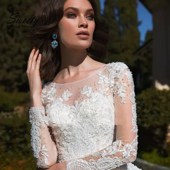 Robe de Mariée de Luxe en Organza Perlé