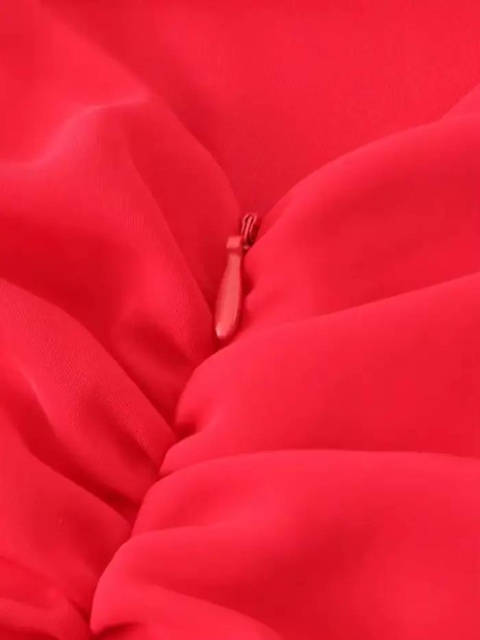 Robe mi-longue drapée pour femmes