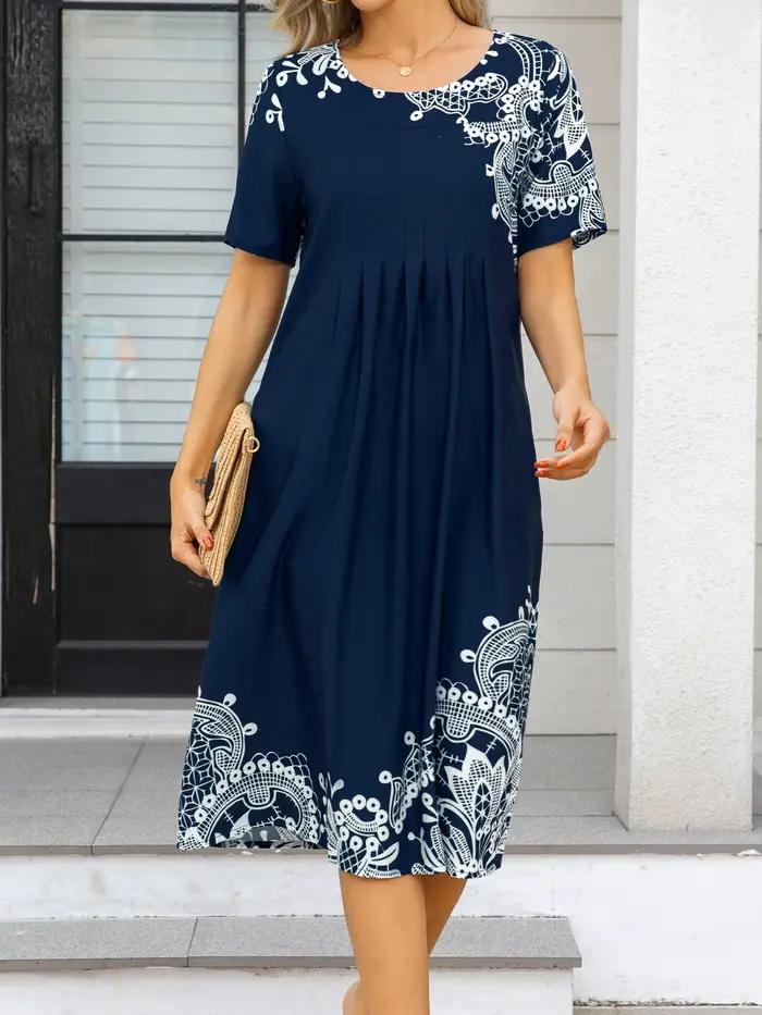 Grande taille mode femmes élégantes robe ample tenue décontractée