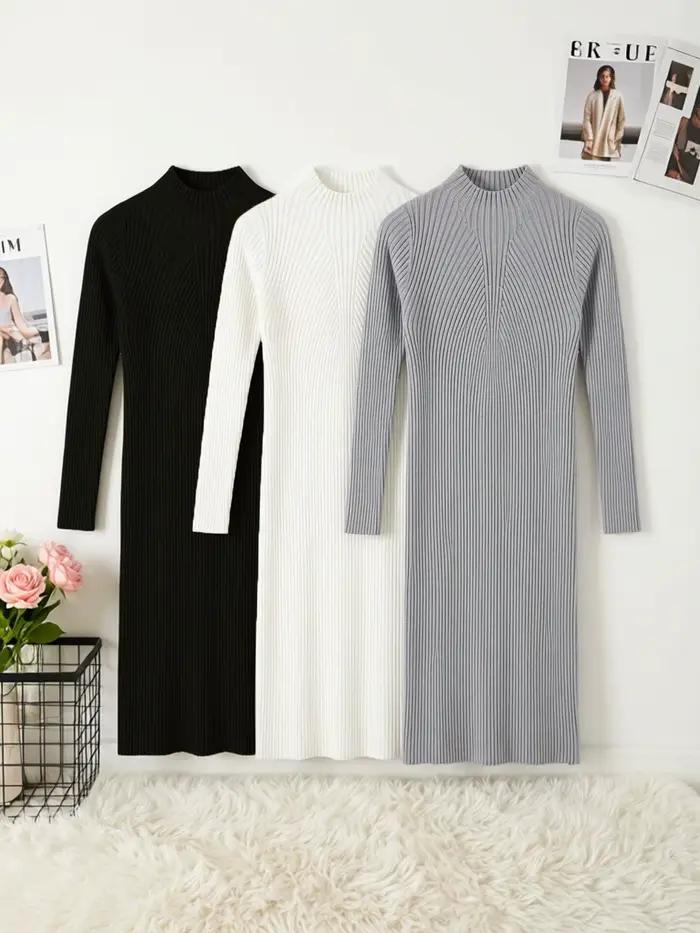 Longue robe hiver chaude long dress vetements femme nouveauté robes longues pour les femmes tricot pulls fashion