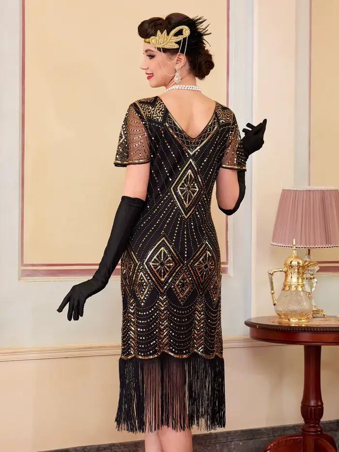 Robe de soirée Charleston des années 20 pour femme