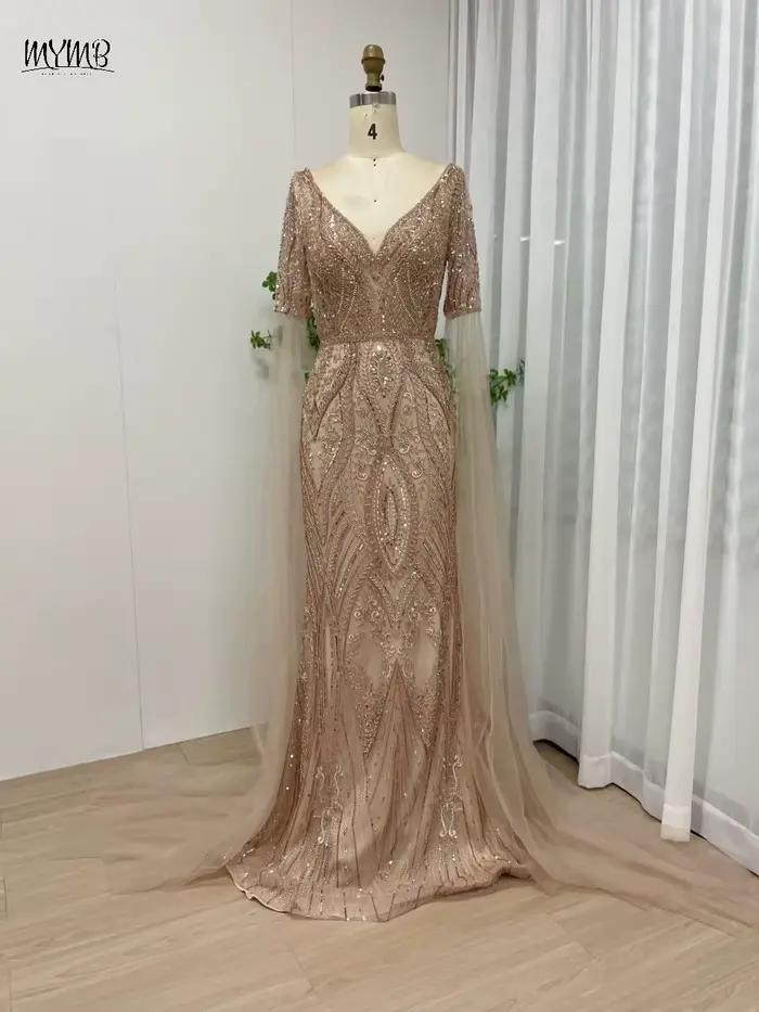MYMB – robe de soirée sirène bleue pour femmes