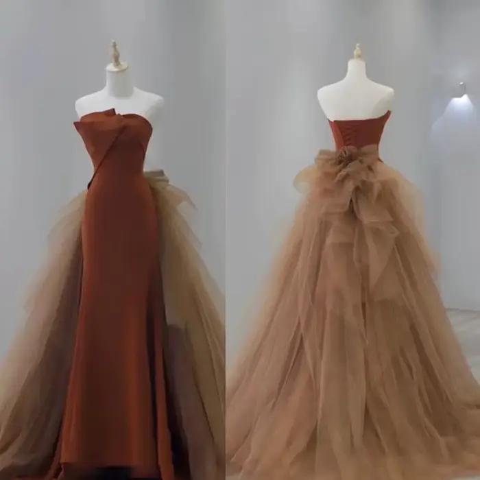 Robe de Quinceanera sirène avec grand nœud personnalisée en soie polyester et élasthanne pour femmes de 18-24 ans occasions spéciales cérémonies de gala