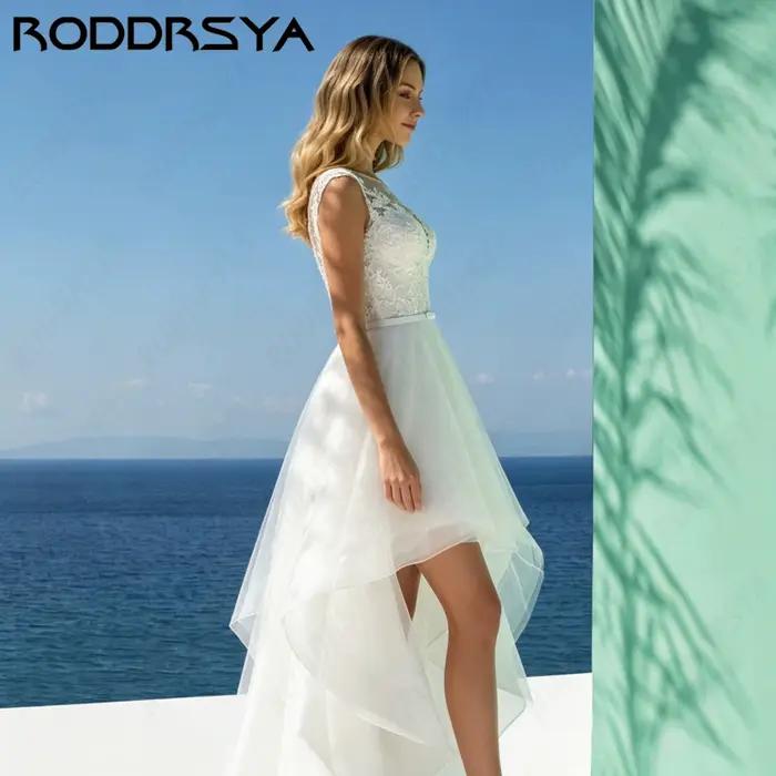 Robe de Mariée Haut Bas Tulle RODDRSYA Personnalisable