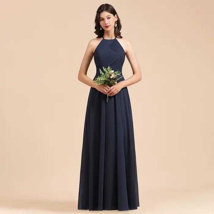 Robes de demoiselle d'honneur personnalisées bleu marine