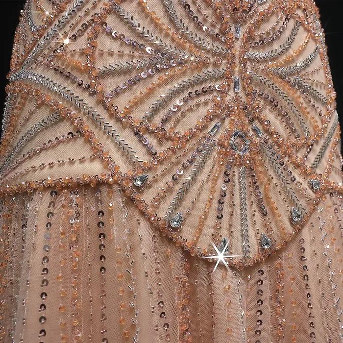 Robe de soirée sirène Sharon Said Champagne