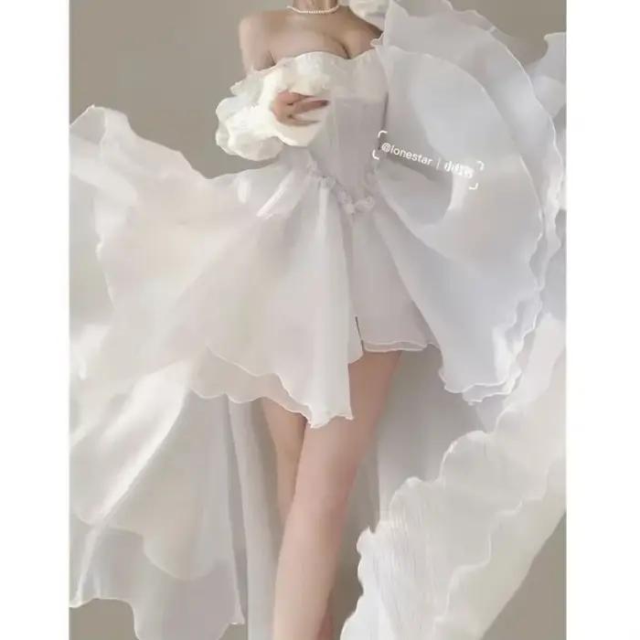 Robe élégante à épaules dénudées pour femmes