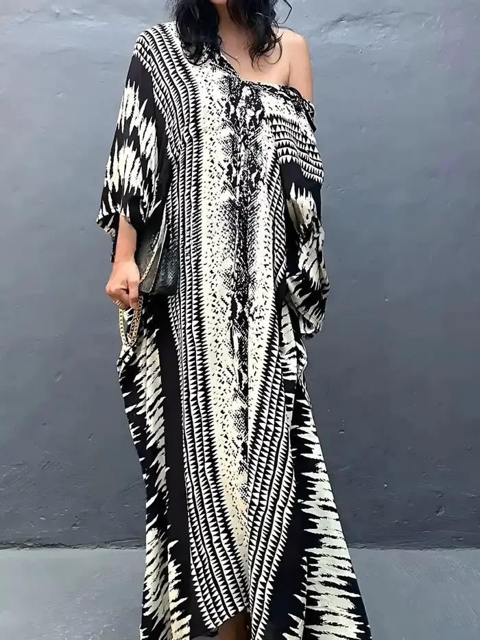 Robe caftan MAKABO imprimés colorés style plage pour femmes vacances estivales occasions spéciales