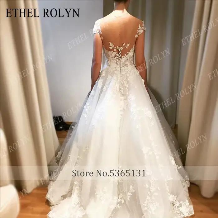 ETHEL ROLYN robes De mariée romantiques pour les femmes hors De l'épaule dos nu dentelle Appliques Boho robe