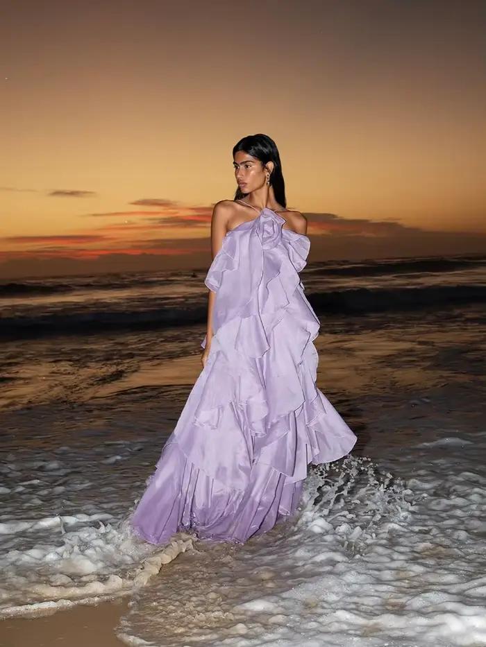 Robe longue Tube plissée pour femmes