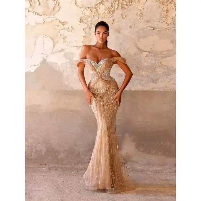 Robe sirène Champagne élégante