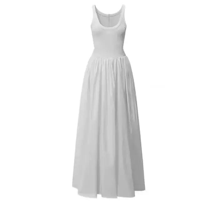 Robe longue noire sans bretelles pour femme