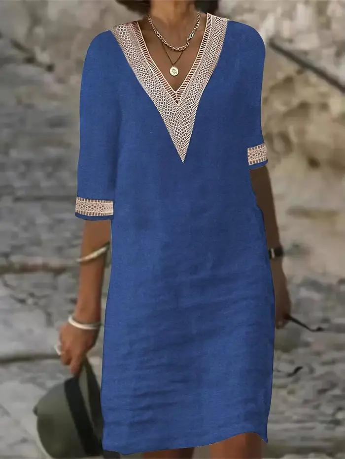 Robe en lin de coton pour femmes