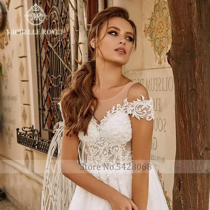 Michelle Royce-Robes de mariée A-ligne pour femmes
