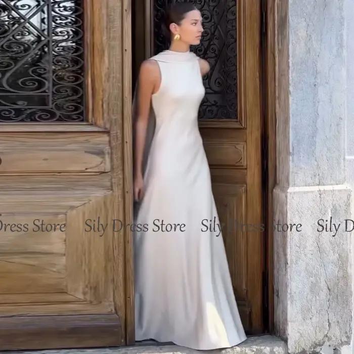 Robe de soirée sirène en satin pour occasions spéciales