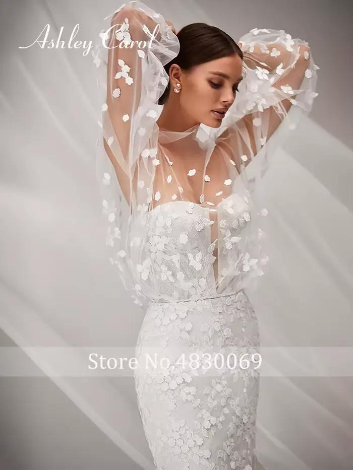 Ashley Carol BOHO robes De mariée sirène pour les femmes avec veste