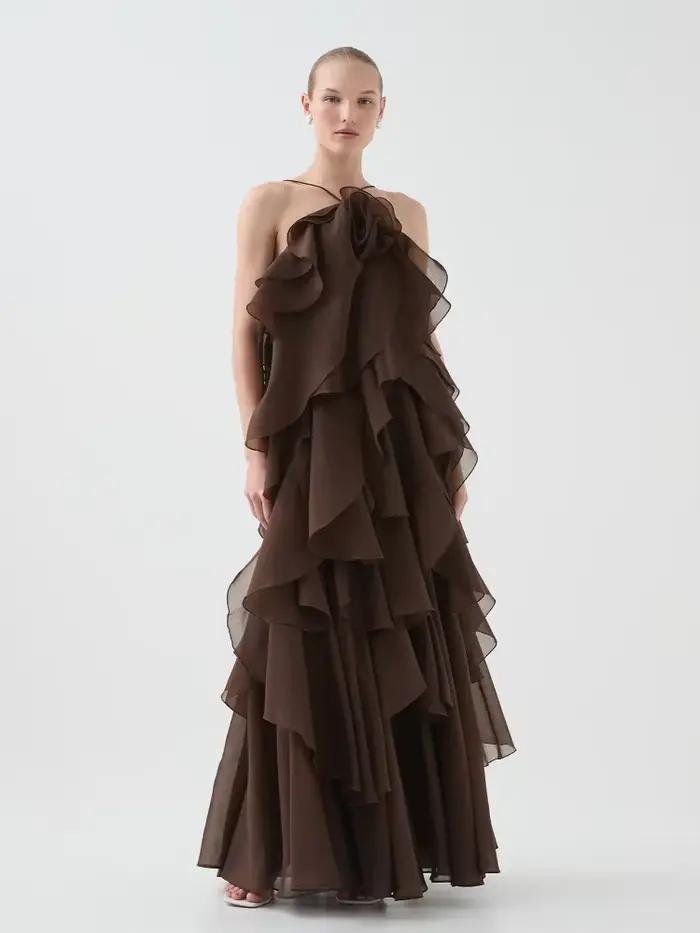 Robe longue Tube plissée pour femmes